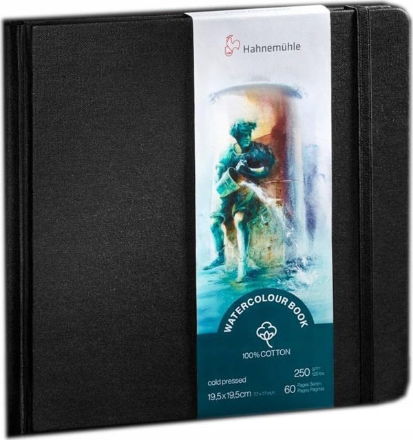 Βιβλίο Ακουαρέλας Hahnemühle 250g 100% Βαμβάκι 19,5x19,5cm 60 Σελίδες