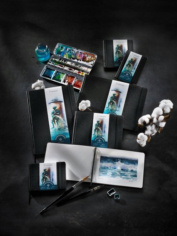 Βιβλίο Ακουαρέλας Hahnemühle 250g 100% Βαμβάκι 19,5x19,5cm 60 Σελίδες
