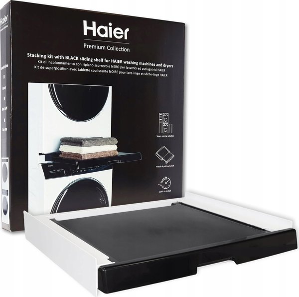 Haier Haier Premium Collection Stacking Kit HASTKU10B, black