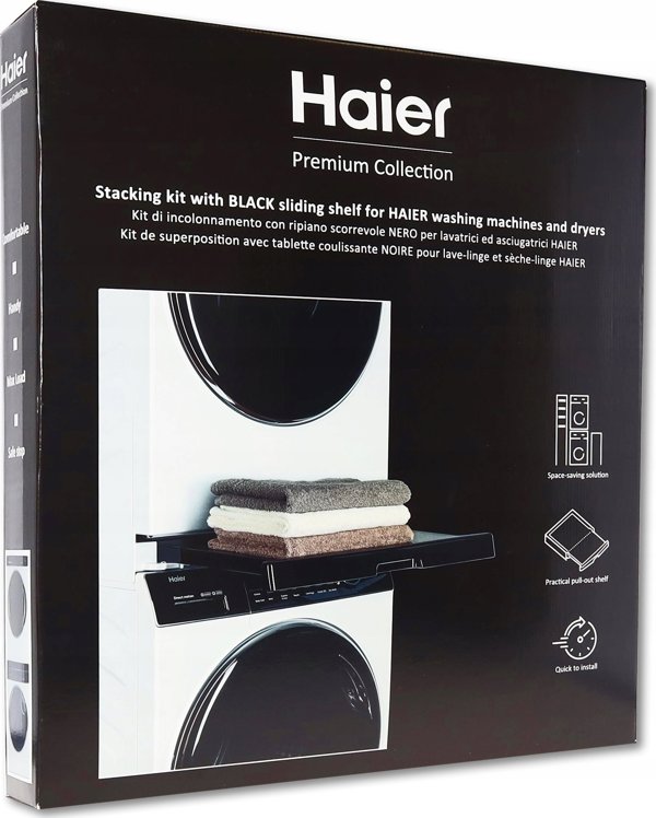 Haier Haier Premium Collection Stacking Kit HASTKU10B, black