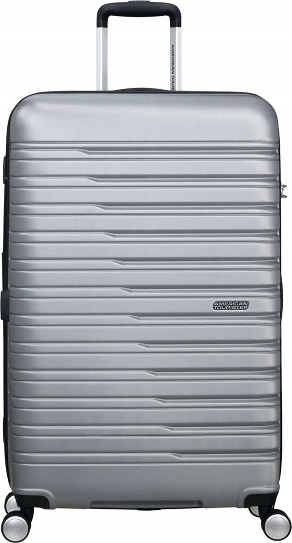 Hama Μεγάλη Βαλίτσα Flashline Pop 78cm ασημί