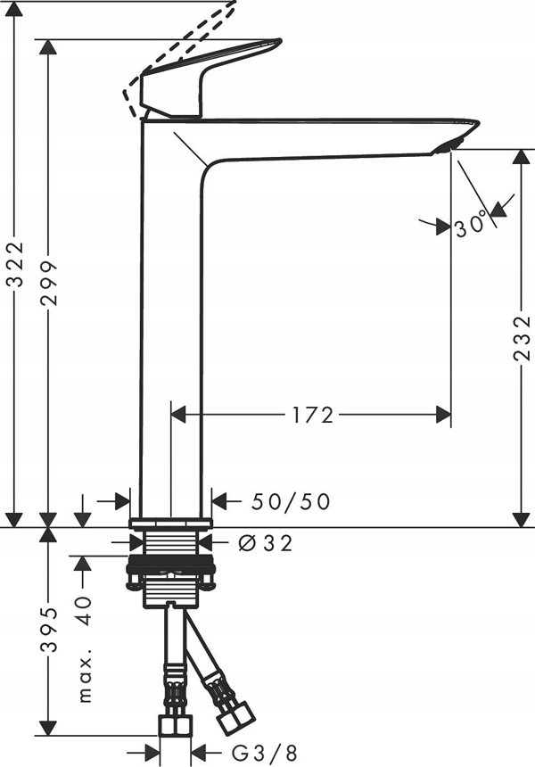Hansgrohe Logis μίκτης νιπτήρα, 71258670
