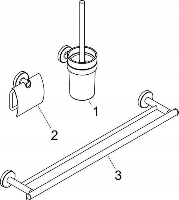 Σετ αξεσουάρ μπάνιου Hansgrohe Logis Universal 41727000