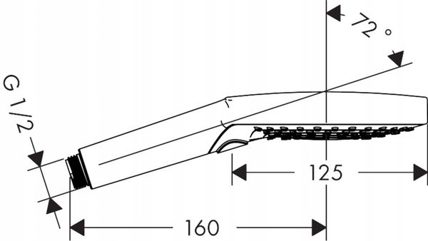 Ντους χειρός Hansgrohe Raindance Select S 120 3jet PowderRain, 26014670, μαύρο ματ
