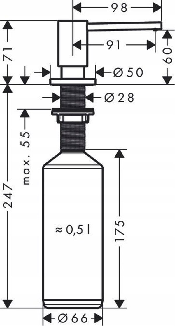Hansgrohe Διανομέας σαπουνιού Hansgrohe A41 40438000