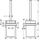 Hansgrohe Βούρτσα τουαλέτας κρεμαστή μαύρη (41752670)
