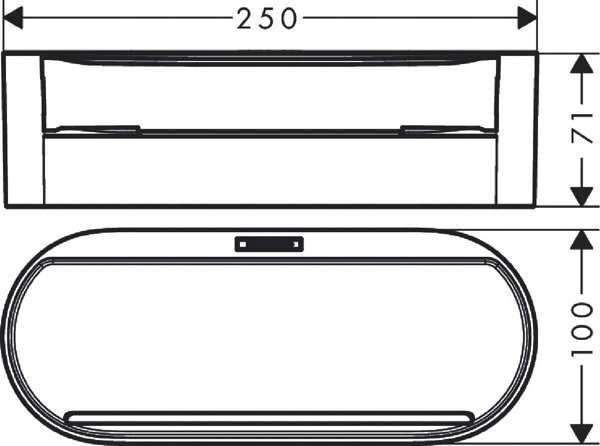 Ράφι Hansgrohe Deep Hansgrohe WallStoris, 27912700, λευκό ματ