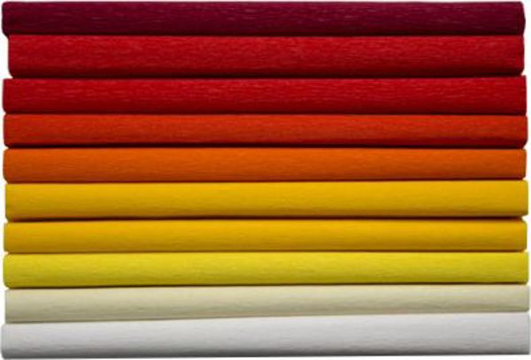 Happy Color Κρεπ χαρτί 25x200cm mix ζεστά χρώματα 10τμχ.