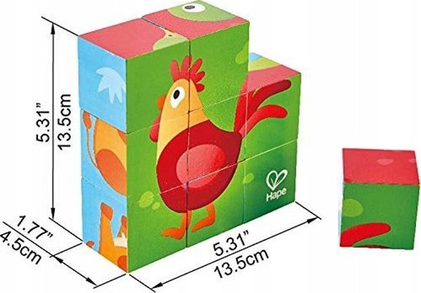 Hape HAPE Farm Animal Block Puzzle, E1618A