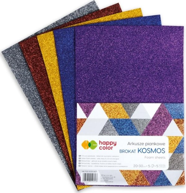 Φύλλα αφρού A4 5 χρώματα Κόσμος HAPPY COLOR