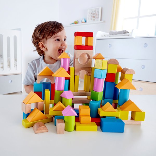 Hape HAPE mediniai blockeliai Build Up and Away, E0427