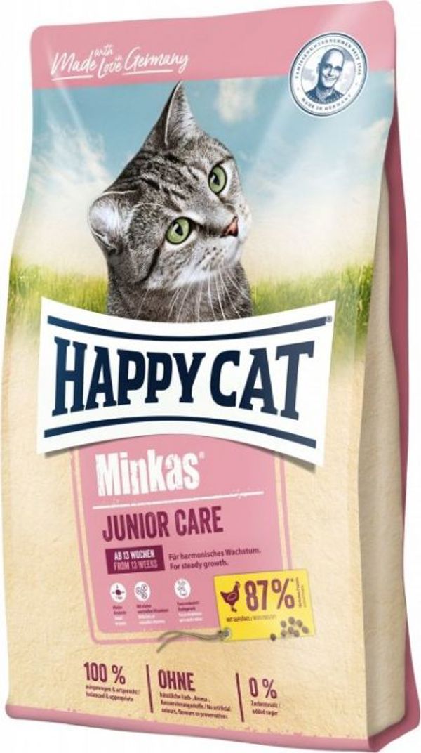Happy Cat Minkas Junior Care Ξηρά Τροφή Γάτας με Πουλερικά 500g