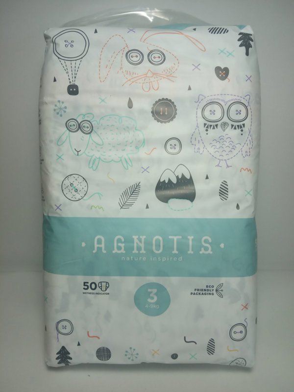 Happy AGNOTIS βρεφικές πάνες, Nr.3, 4-9 kg, 50 τεμ., AG3