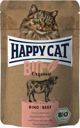 Happy Cat Bio Organic Υγρή Τροφή για Ενήλικες Γάτες με Βοδινό, 85g