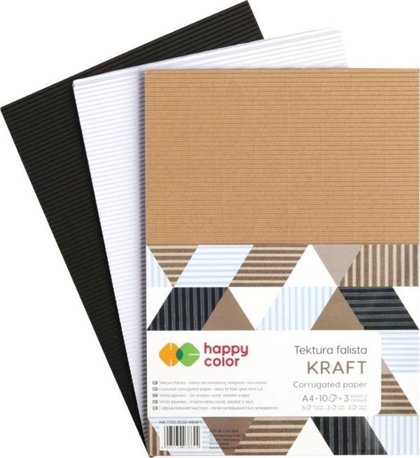 Happy Color Κυματοειδές χαρτόνι A4/10K μείγμα Kraft HAPPY COLOR 7133469 5905130038624