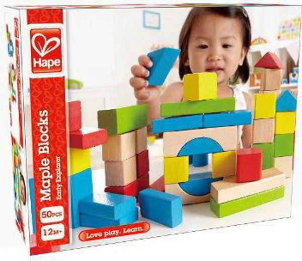 Hape Σετ από πολύχρωμα μπλοκ - HAPE 0409 880341 6943478002562