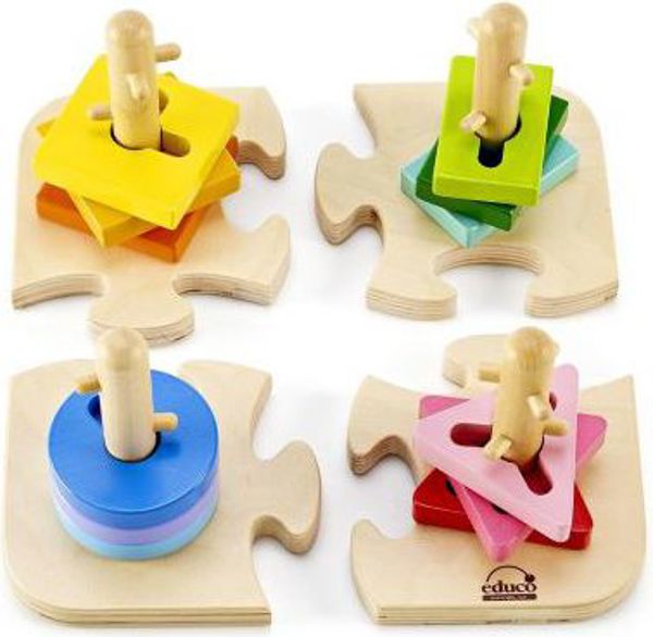 Hape Δημιουργικό παζλ 4 γάντζοι - 0411 891954 6943478002586