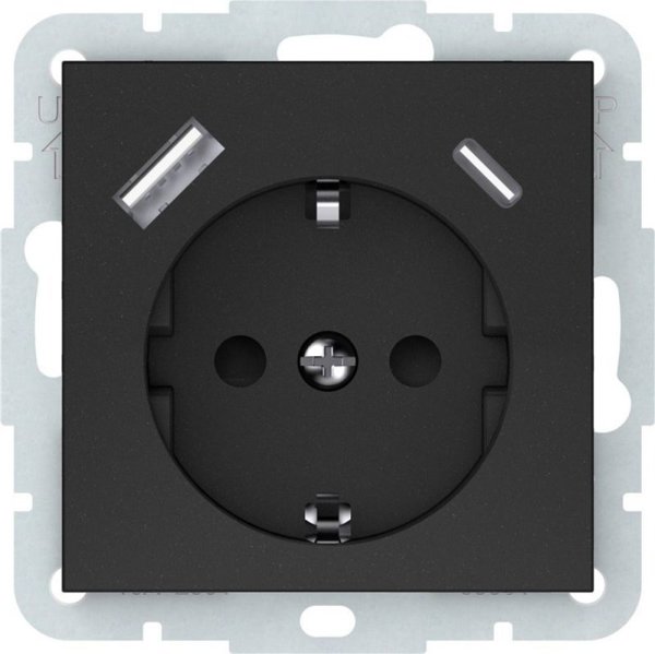 Harry Potter SOCKET USB-A+C BLACK RP16-002-22/A+C QR