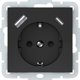 Harry Potter SOCKET USB-A+C BLACK RP16-002-22/A+C QR