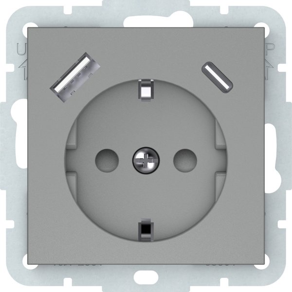 Harry Potter SOCKET+USB-A+C GREY RP16-002-22/A+C QR