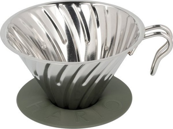 Hario Hario - Metal Drip V60-02 Ασημί εξωτερικού χώρου με βάση σιλικόνης 13496844 4977642040014