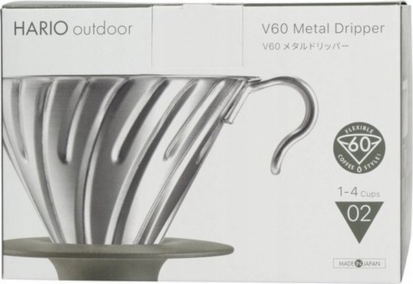 Hario Hario - Metal Drip V60-02 Ασημί εξωτερικού χώρου με βάση σιλικόνης 13496844 4977642040014