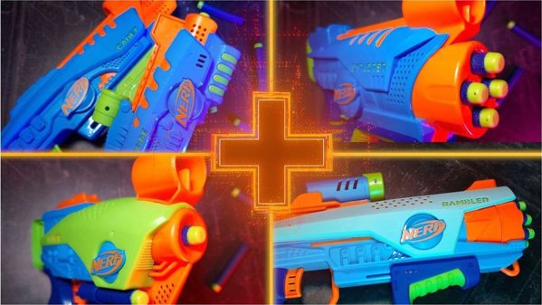 Ο εκτοξευτής Hasbro Nerf blaster Elite JR Rookie Pack 32 γύρους στοχεύει το ZA5180