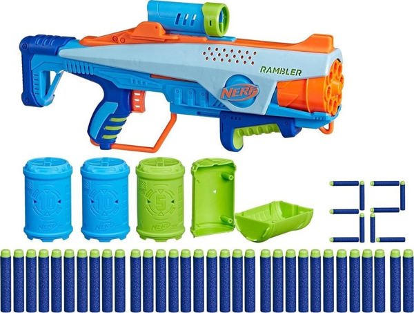 Ο εκτοξευτής Hasbro Nerf blaster Elite JR Rookie Pack 32 γύρους στοχεύει το ZA5180