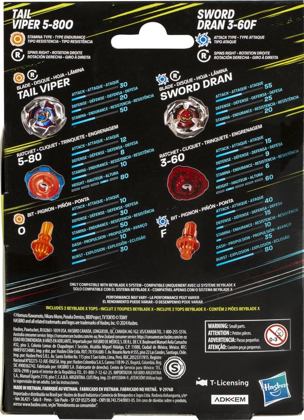 Hasbro BEYBLADE X Διπλή συσκευασία 13984496 5010996259660