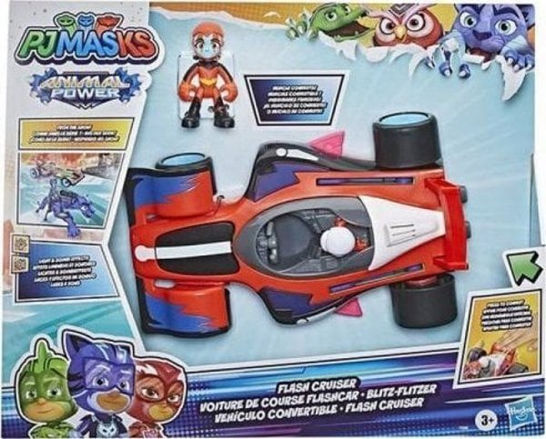 HASBRO Σετ Αυτοκινήτων HASBRO Pj Masks Flash Φώτα 2 Τεμάχια Convertible με ήχο