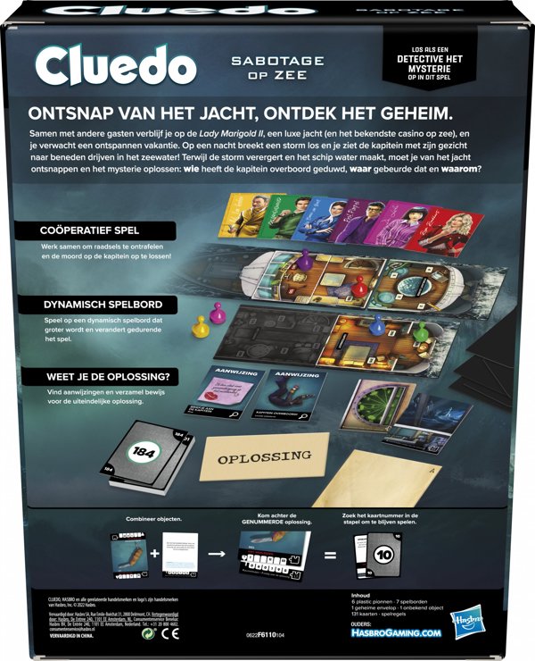 Hasbro CLUEDO Επιτραπέζιο παιχνίδι Απόδραση SS Καταστροφή