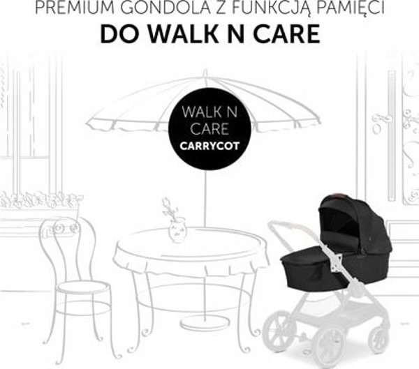 Hauck HAUCK carry Cot WALK N CARE, Dark Grey, 165423
