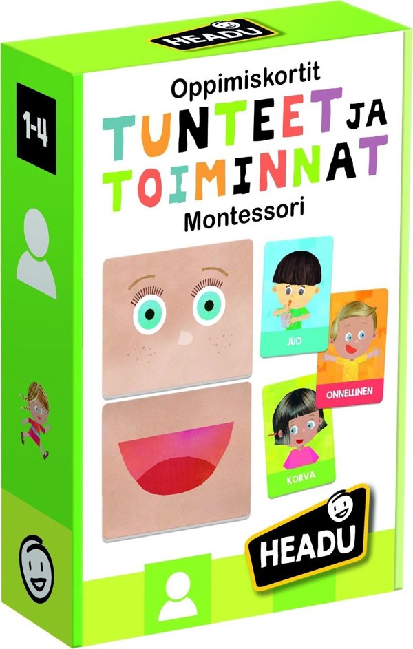 Headu HEADU Κάρτες Flash Emotions and Actions Montessori (Στα Φινλανδικά)