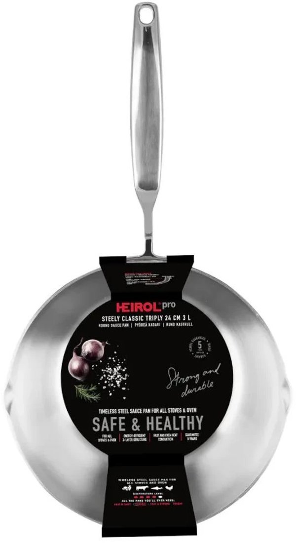 Κλασική Θήκη Heirol Steely Triply, 24 cm/3 L