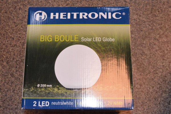 Heitronic Heitronic solar LED garden ball Boule 20cm wh - 35419 4000K IP44