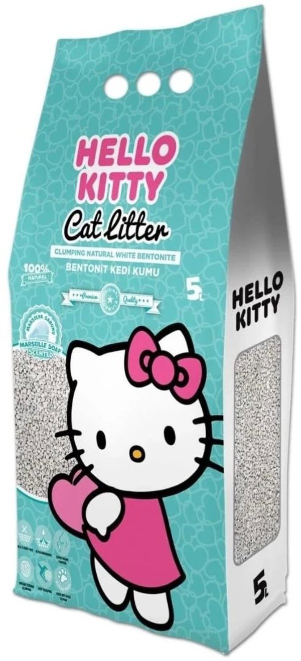 Garfield Hello Kitty Άμμος Γάτας Μπεντονίτη με Άρωμα Σαπούνι Μασσαλίας 5L