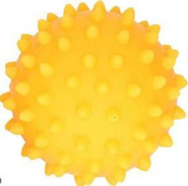 Hencz Toys Αισθητηριακή Μπάλα Μασάζ, Μαλακό PVC, 6cm, Κίτρινη, για Βρέφη 0+ μηνών