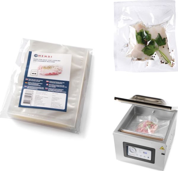 Σακούλες μαγειρέματος Sous vide και για συσκευές κενού θαλάμου 200x300mm 100τμχ. Σακούλες μαγειρέματος Sous vide και για συσκευές κενού θαλάμου 200x300mm 100τμχ.