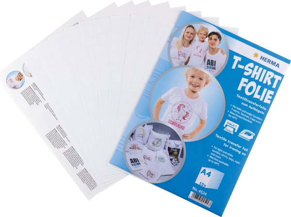 Μεταξωτό φύλλο Herma Herma T-Shirt A4 για ανοιχτόχρωμα + λευκά υφάσματα 20 φύλλα 4525