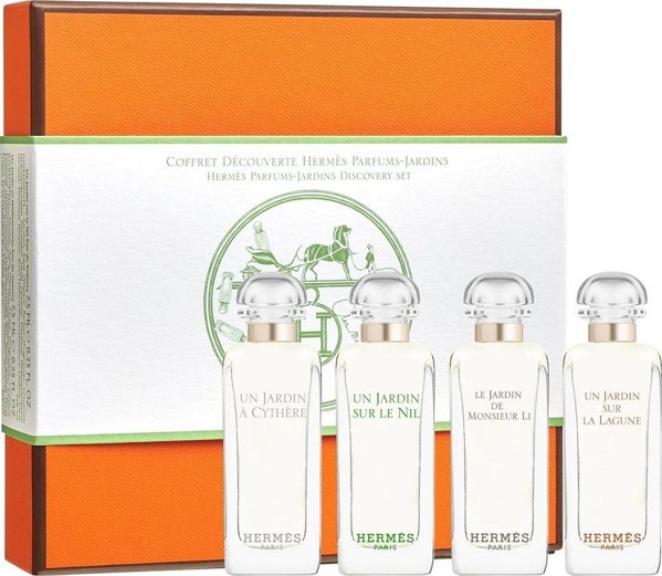ΣΕΤ Hermès HERMES (UN JARDIN SUR στο LAGUNE EDT/S + UN JARDIN A CYTHERE EDT/S + UN JARDIN SUR LE NIL EDT/S + LE JARDIN LE MOUNSIEUR LI EDT/S 4 X 7,5ML)