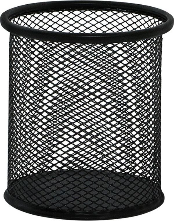 Herlitz Μεταλλική Θήκη για Στυλό Q-Connect, Στρογγυλή, 90x100mm, Μαύρη