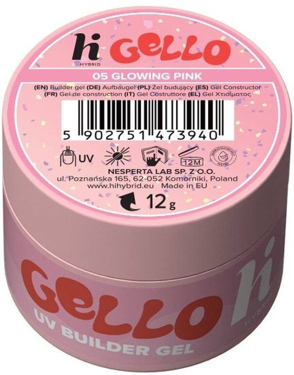 Hi Hybrid Gello Τζελ Δόμησης Νυχιών 05 Glowing Pink 12g