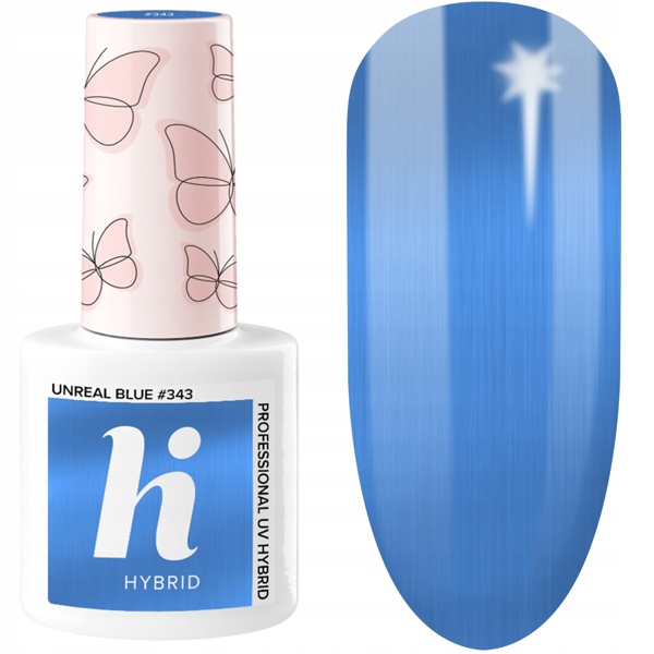 Hi Hybrid Υβριδικό Βερνίκι Νυχιών Butterfly #343 Unreal Blue 5ml