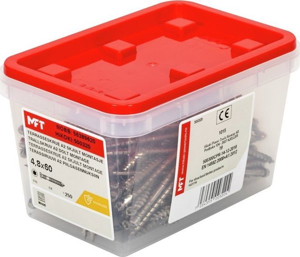Βίδες ξύλου για εγκατάσταση βεράντας HiKOKI A2 MFT 4.8x60mm