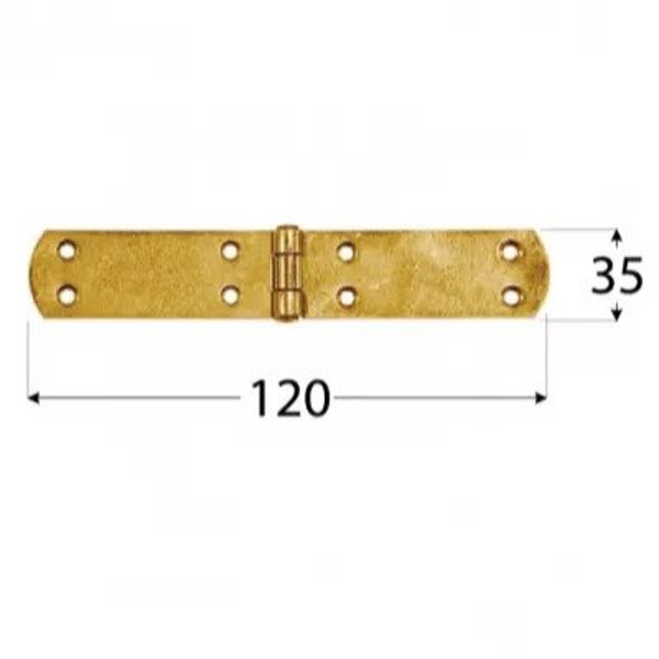 Domax Μεντεσέδες 8071 120x35x2.5mm Ψευδαργύρου