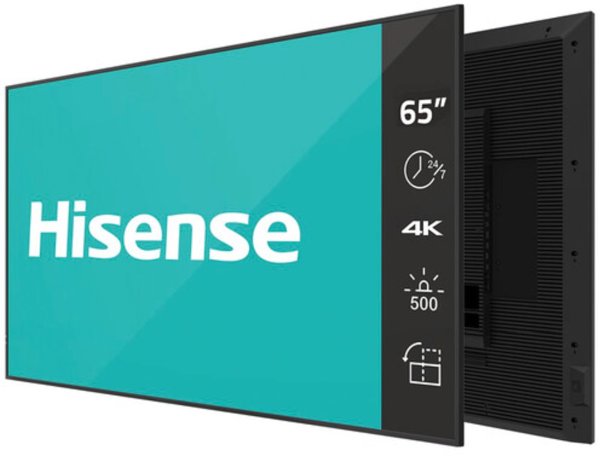 Hisense 65 ιντσών 4K UHD IPS Ψηφιακή Σήμανση Οθόνη - Λειτουργία 24/7