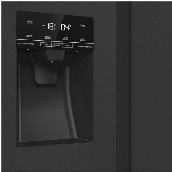 Ψυγείο Hisense NoFrost 566 L ύψος 179 cm μαύρο ατσάλι - SBS