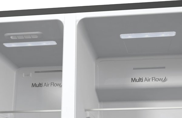Ψυγείο Hisense NoFrost 566 L ύψος 179 cm μαύρο ατσάλι - SBS