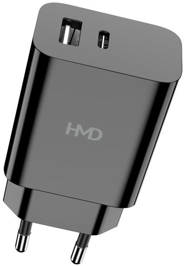HMD Dual Port Wall Charger 30 W, black