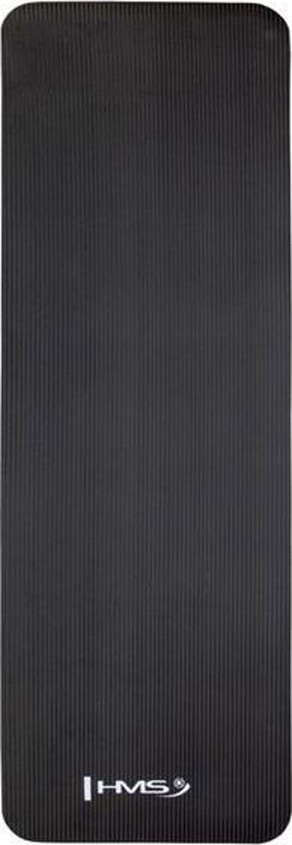 HMS Yoga Mat YM04 Αντιολισθητικό Στρώμα Γιόγκα από Υλικό NBR, Μαύρο, 15mm